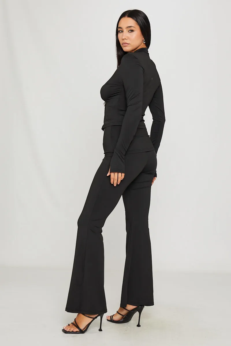 Black High Neck Hook & Eye Top & Leggings Co-Ord sold by Nothingbutstyle product image thumbnail 5