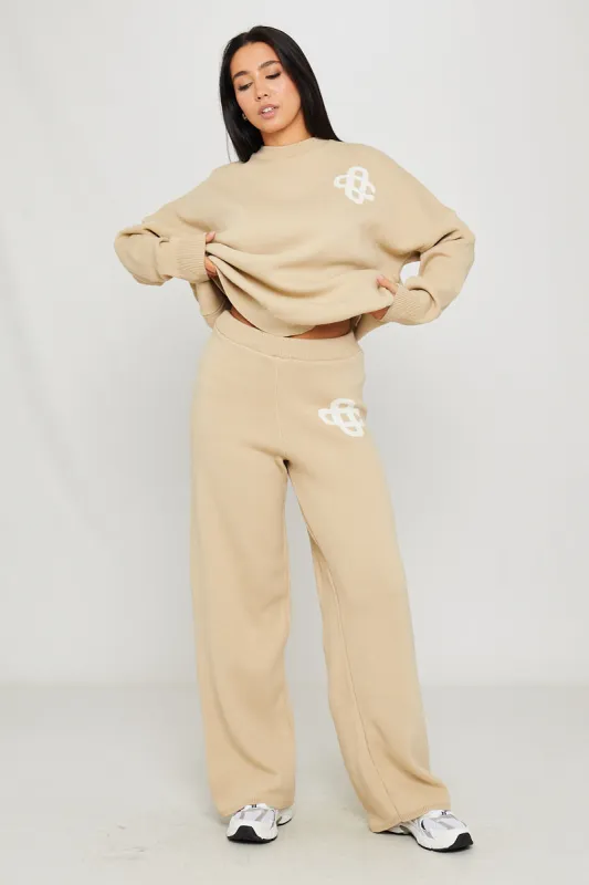Stone Knit Oversized Swirl Detail Sweater & Joggers Co-Ord made by Stuart Weitzman