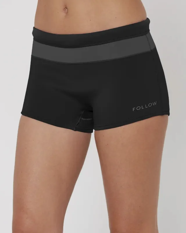 Follow Womens Wetsuit Shorts - Black made by Follow Wake