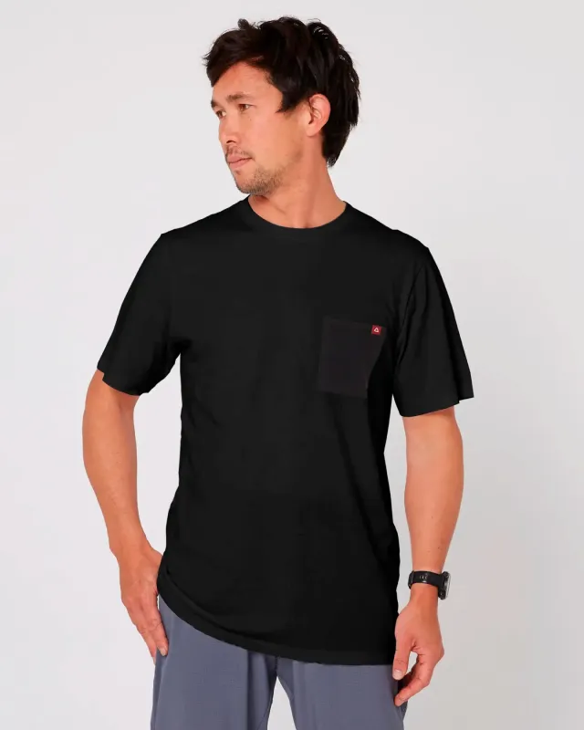 Follow Tech Pocket Tee - Black made by Follow Wake