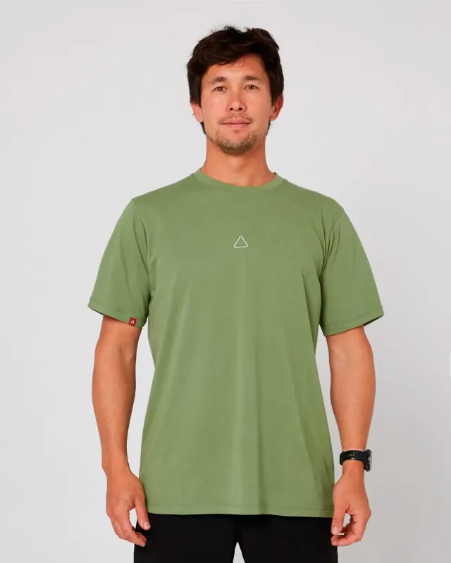 Follow Stitched Tee - Olive sold by Follow Wake