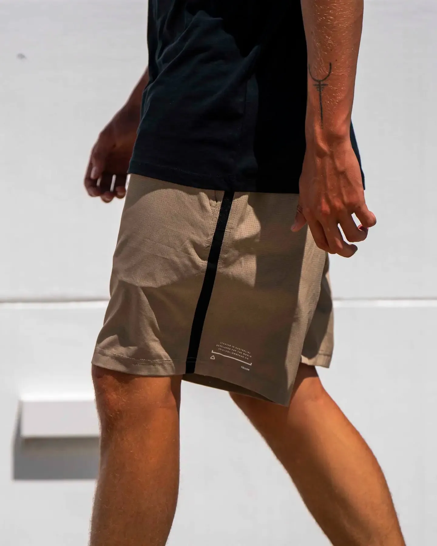 Follow Tech Shorts - Deep Taupe sold by Follow Wake product image thumbnail 4