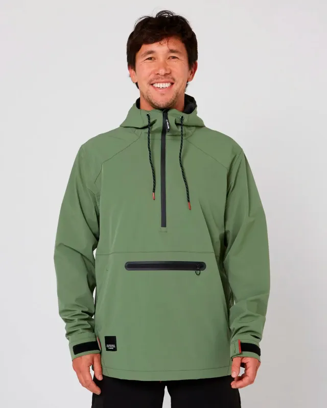Follow Outer Spray Anorak Jacket - Olive sold by Follow Wake