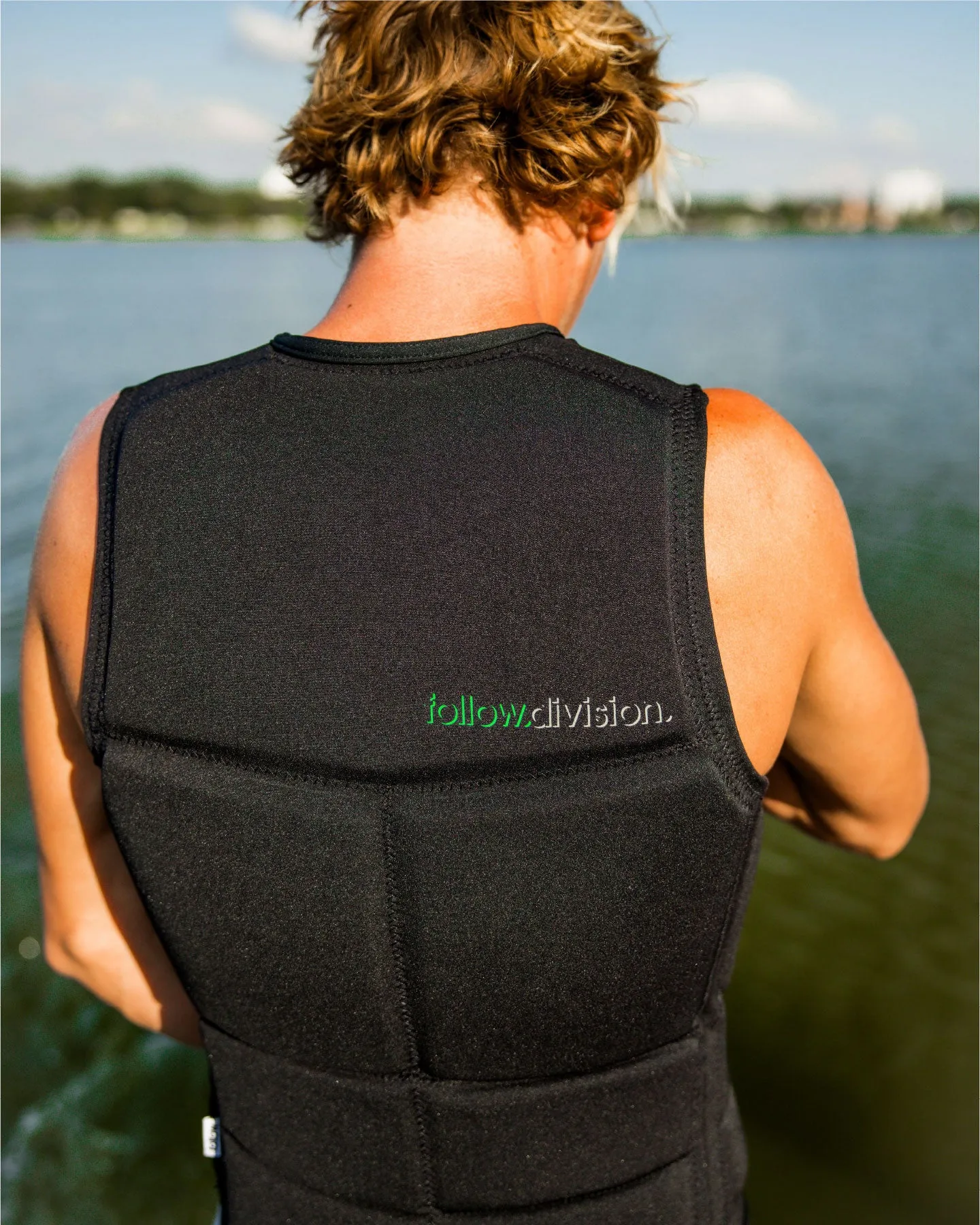 Follow Division 2 Mens Impact Vest - Black/Green sold by Follow Wake product image thumbnail 3
