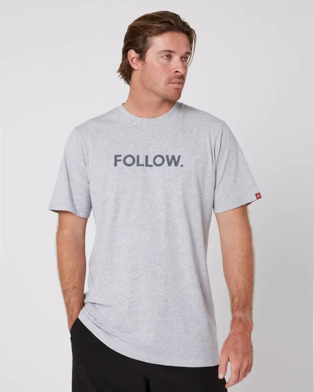 Follow Logo Tee - Grey Heather sold by Follow Wake