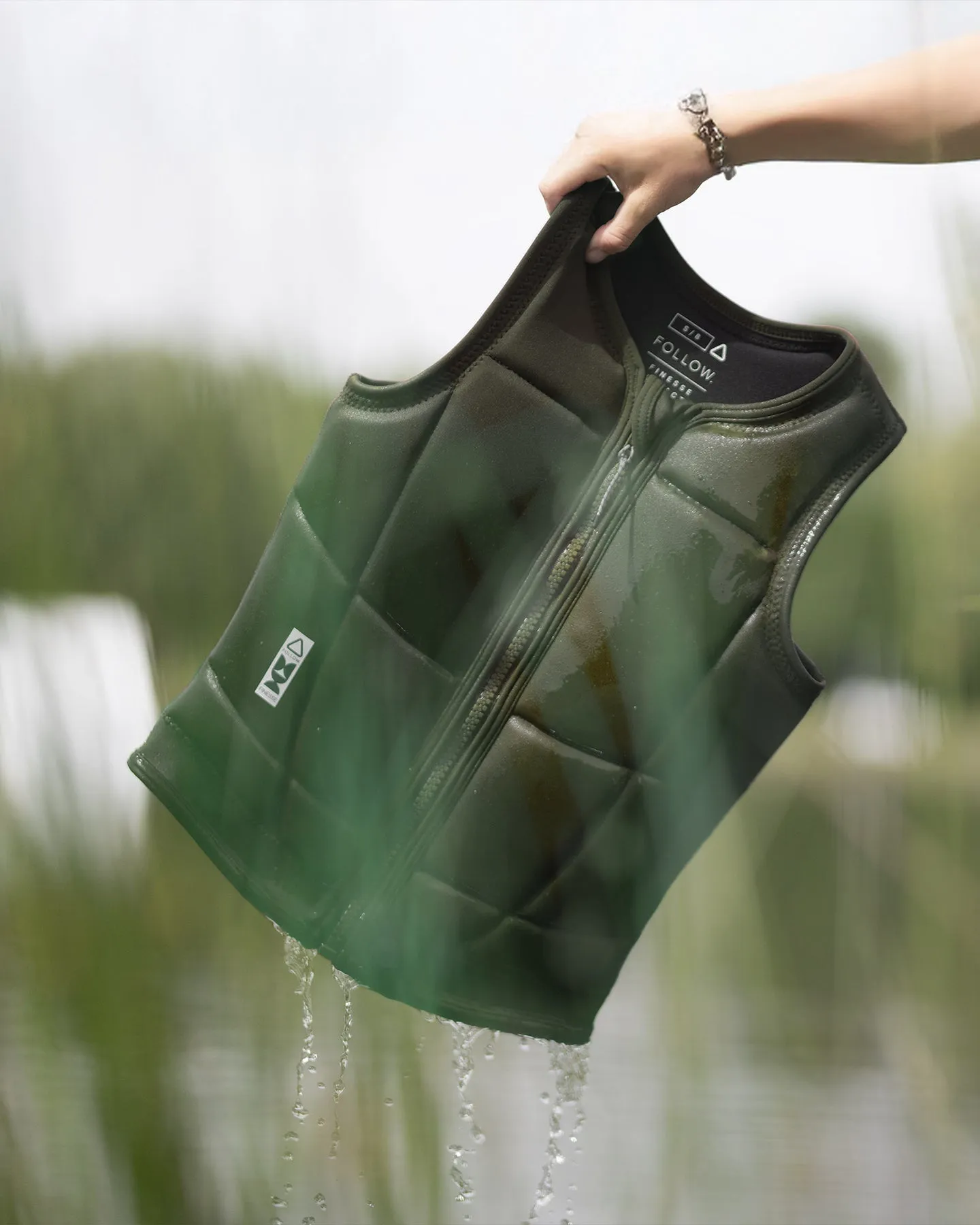 Follow Finesse Impact Vest - Olive sold by Follow Wake product image thumbnail 3
