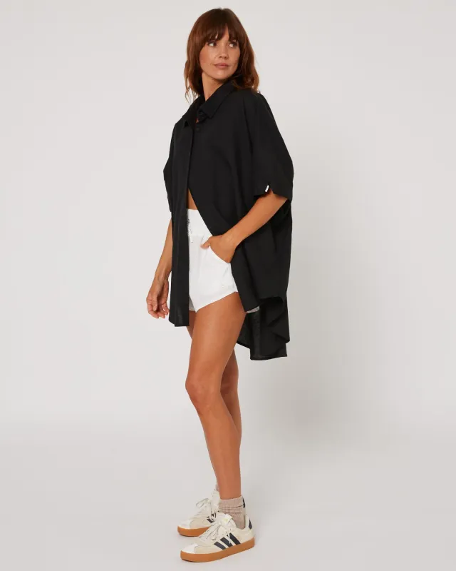 Follow Isla Linen Shirt - Black made by Follow Wake