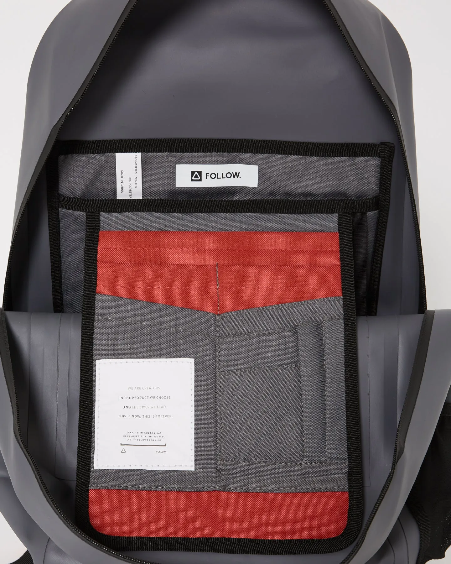 Follow Life Backpack - Charcoal sold by Follow Wake product image thumbnail 3