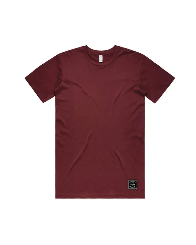 Follow Woven Tee - Maroon sold by Follow Wake