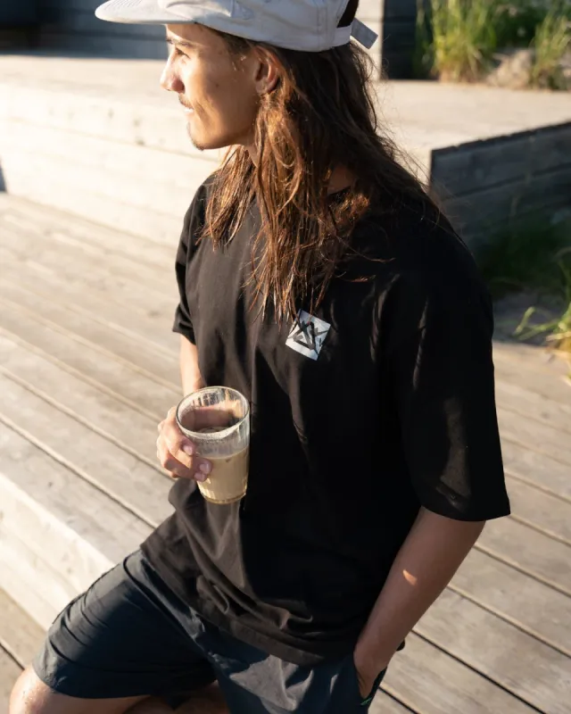 Follow Double Mens Tee - Black sold by Follow Wake