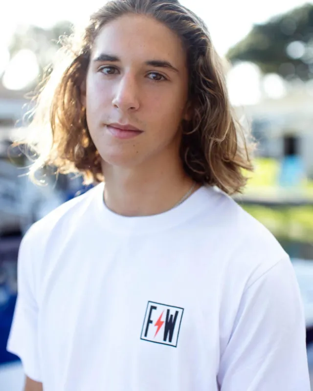 Follow Bolt Mens Tee - White sold by Follow Wake