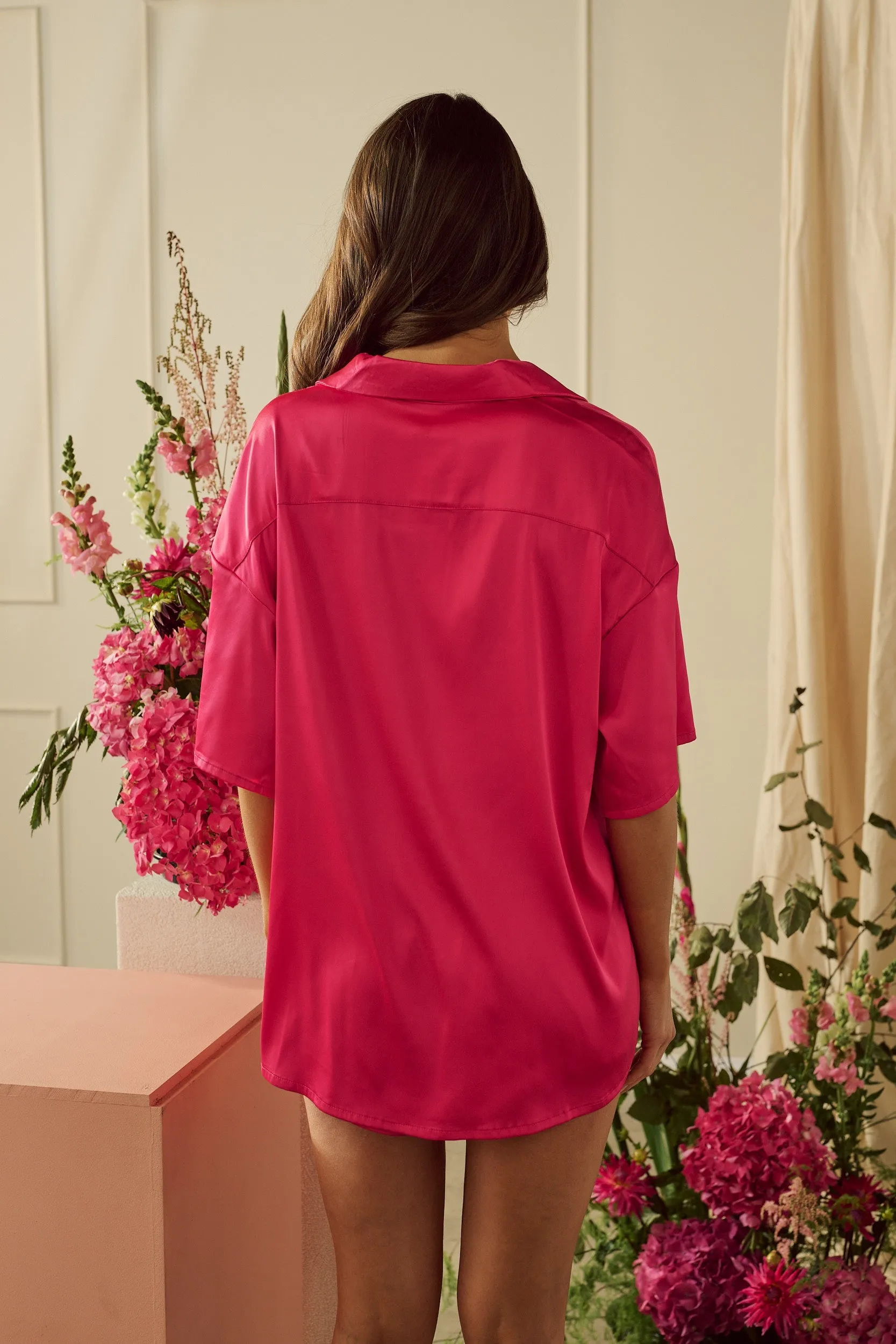 Celine Short Sleeve Shirt Hot Pink sold by Kat The Label product image thumbnail 5