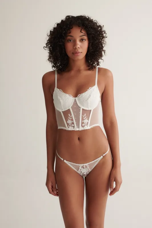 Nicolette Bustier White sold by Kat The Label