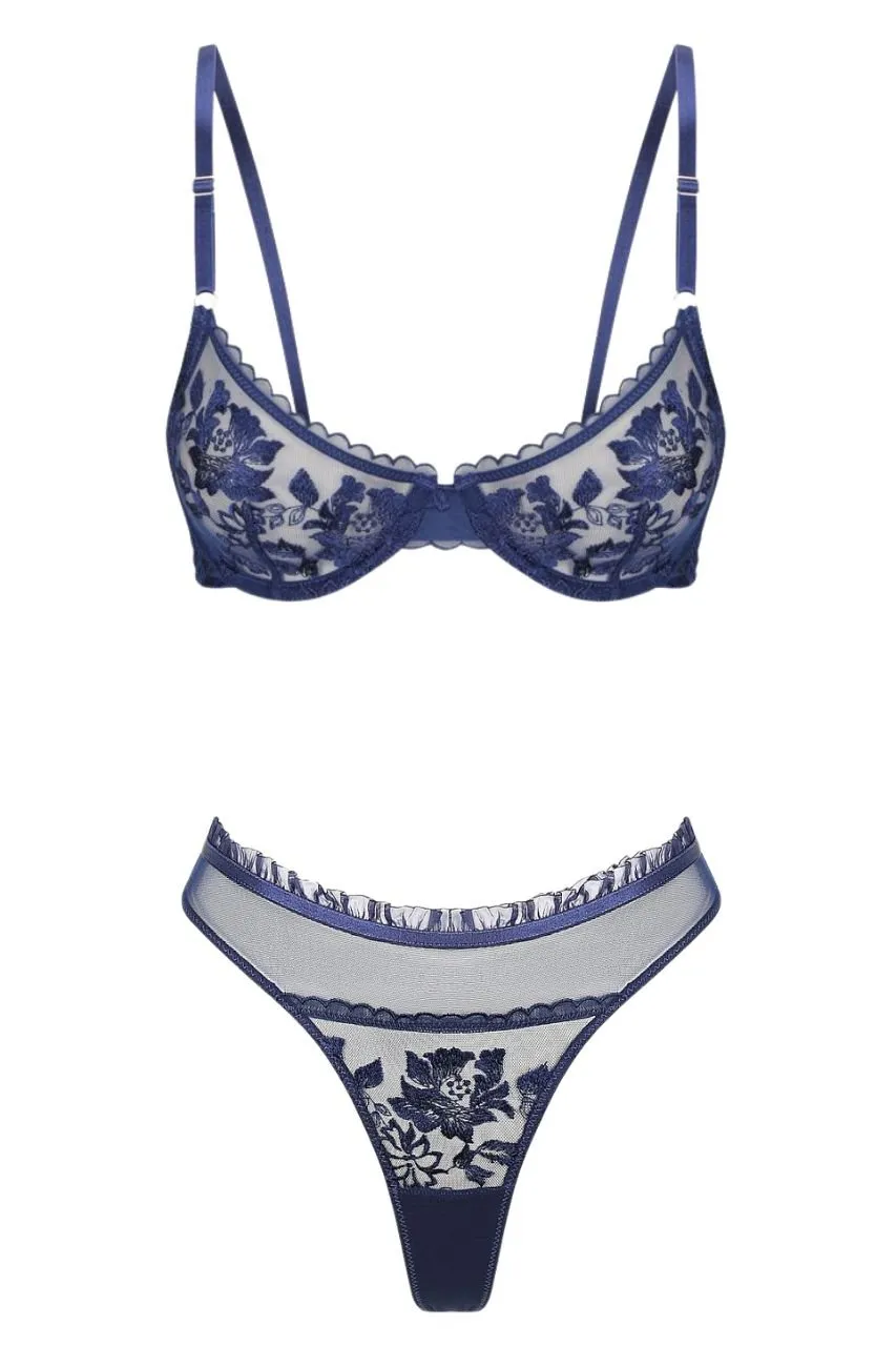 Annabelle Thong Set Sapphire sold by Kat The Label product image thumbnail 5