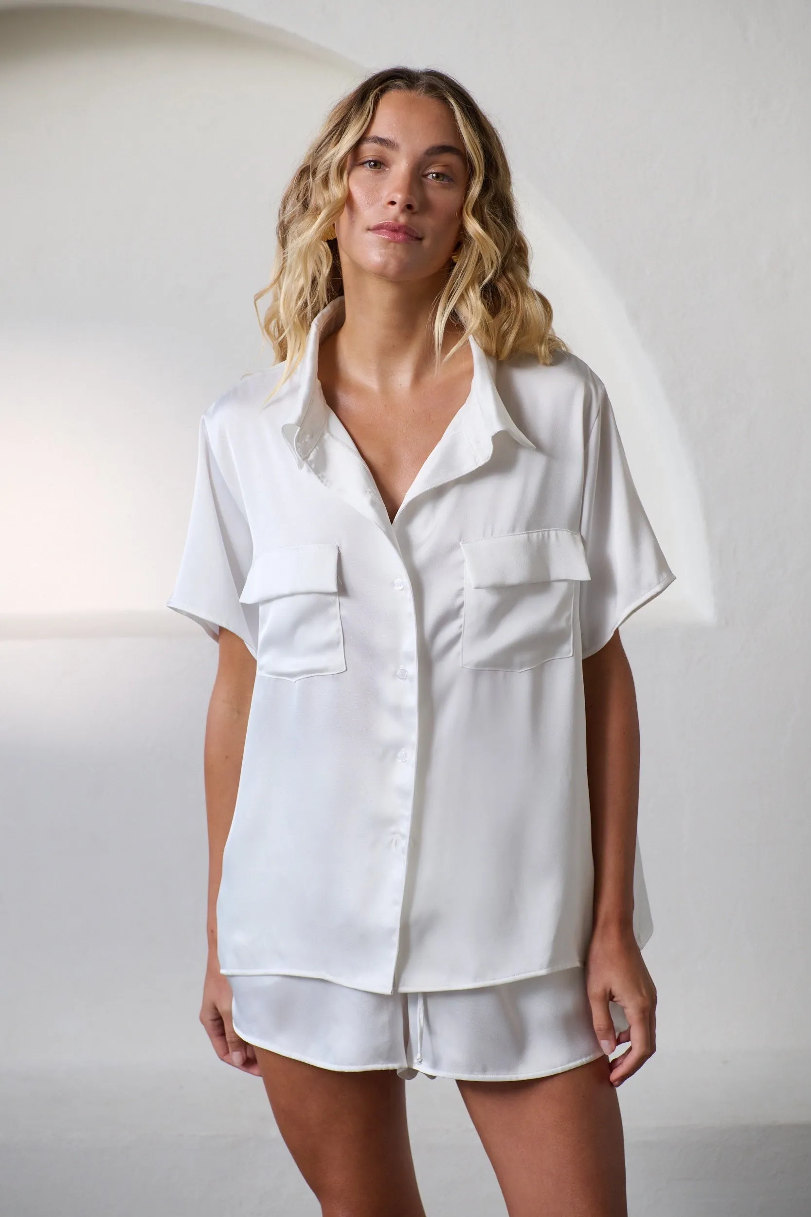 Gracie Short Sleeve Shirt Ivory sold by Kat The Label product image thumbnail 3