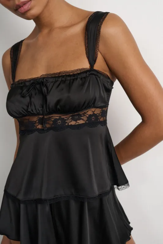 Isabelle Camisole Black sold by Kat The Label
