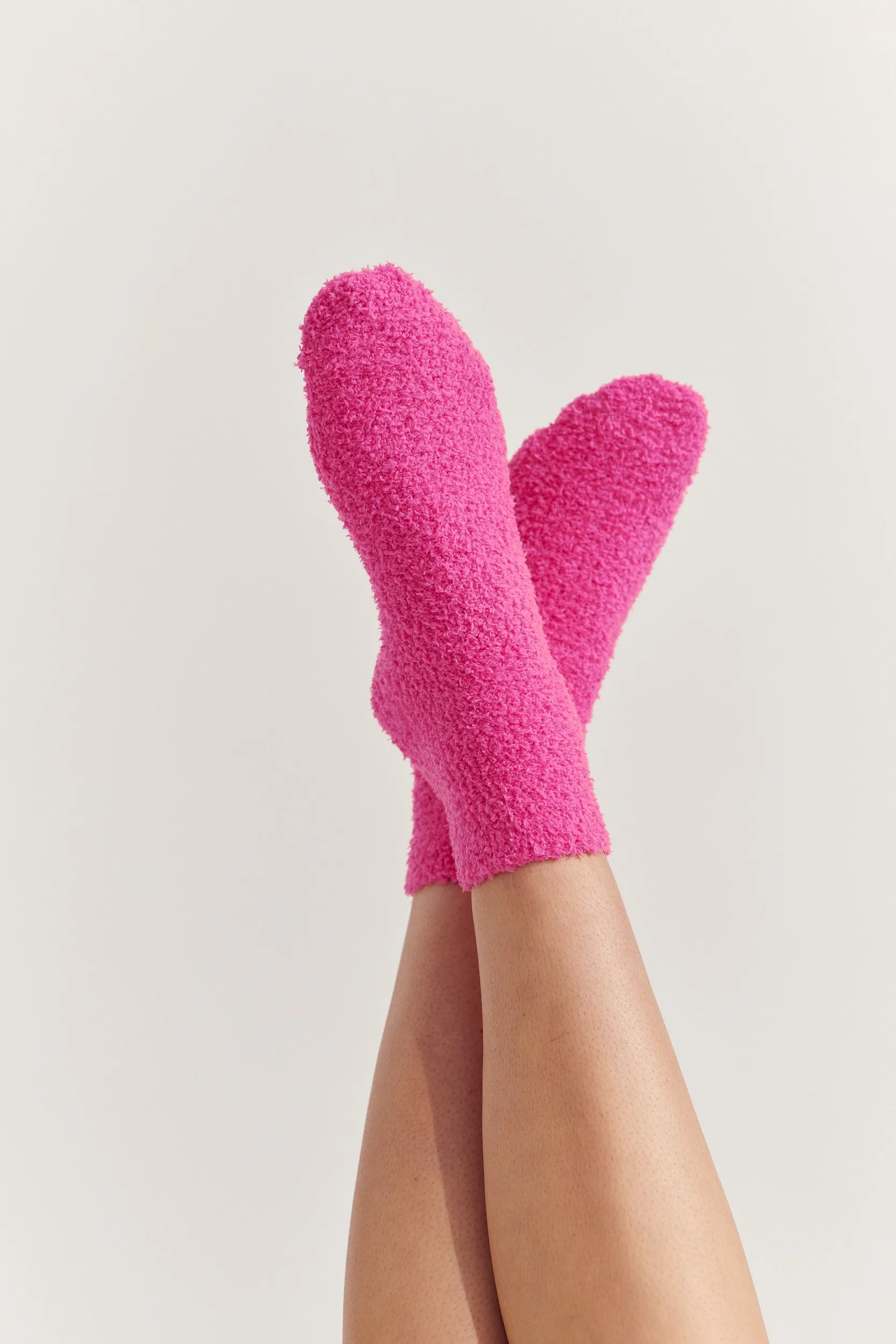 Fluffy Bed Socks Hot Pink sold by Kat The Label