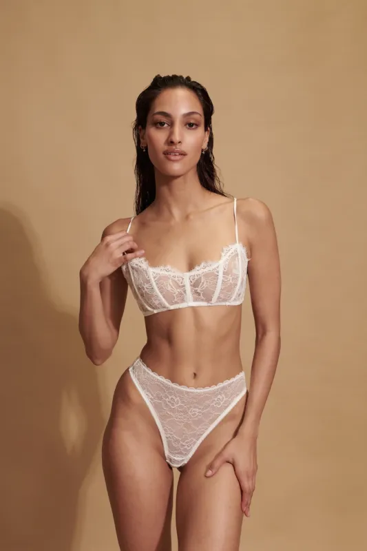 Demi High Waist Set White sold by Kat The Label