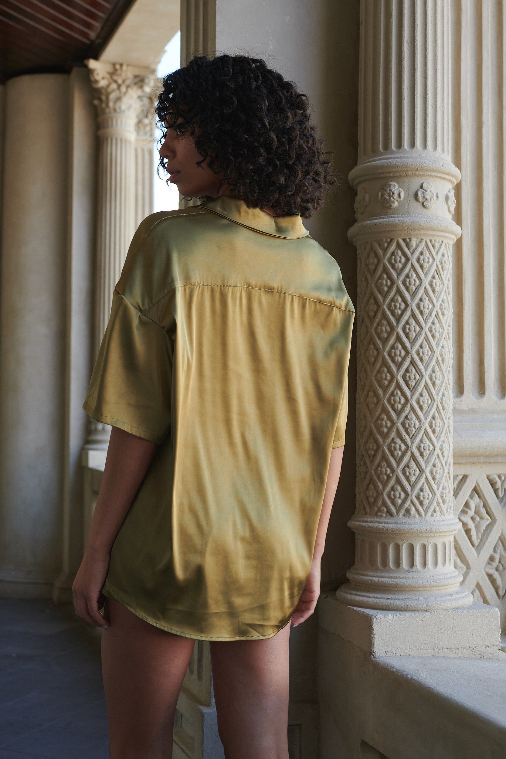 Celine Short Sleeve Shirt Olive sold by Kat The Label product image thumbnail 3