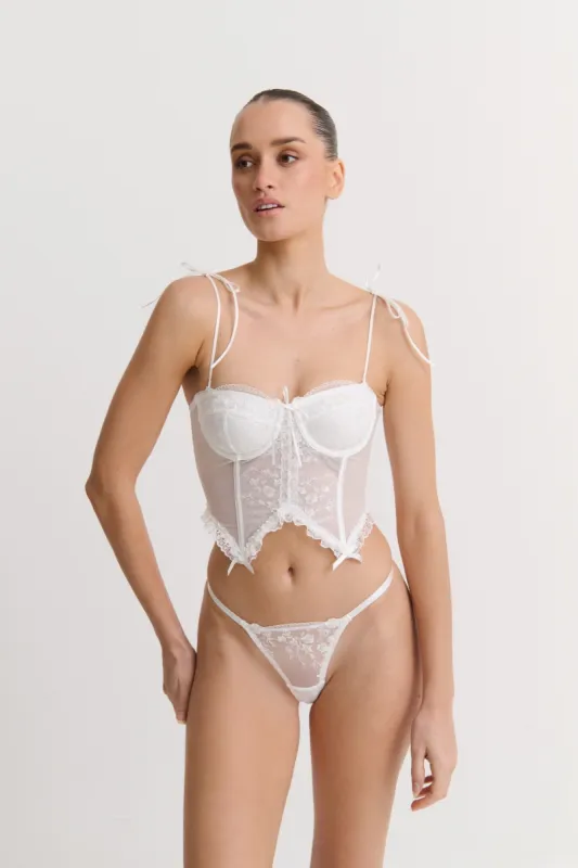 Sofia Corset Set White sold by Kat The Label