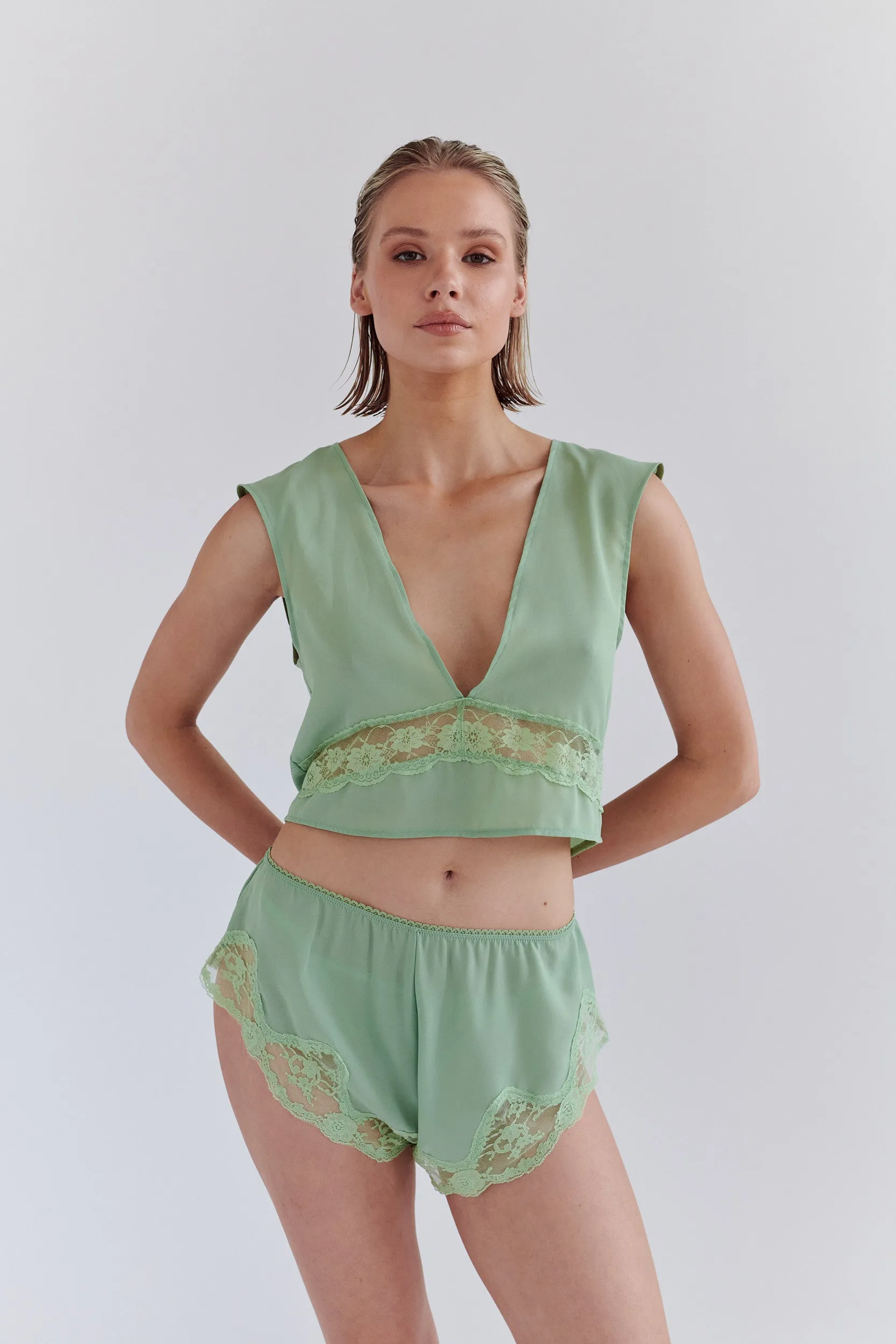 Flynn Camisole Pistachio sold by Kat The Label