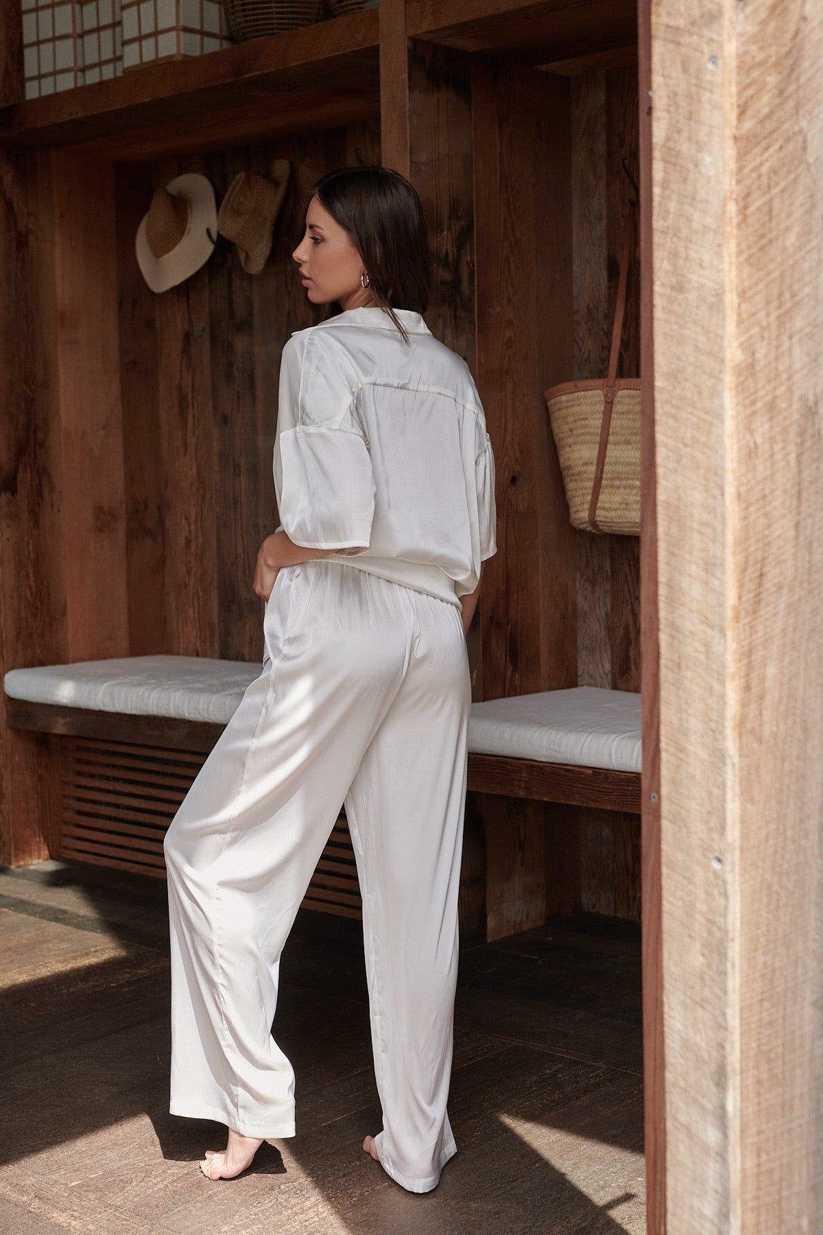Celine Short Sleeve Pant Set Ivory sold by Kat The Label product image thumbnail 5