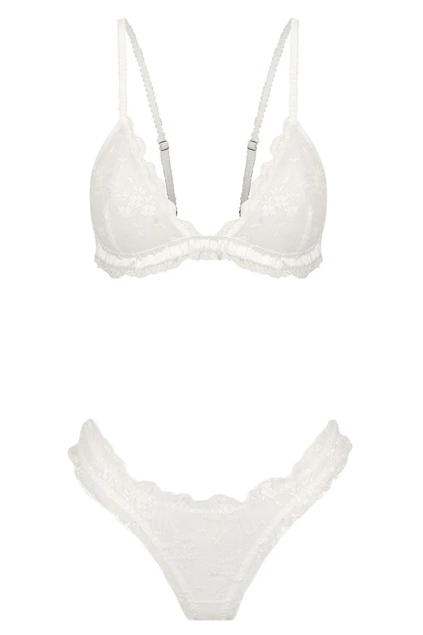 Tuesday Bralette Set White sold by Kat The Label product image thumbnail 4