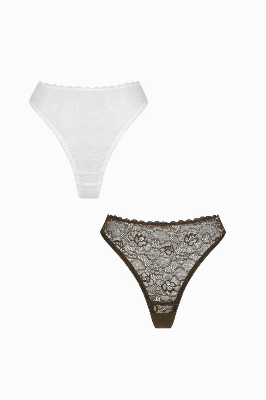 Maverick High Waist White Espresso 2 Pack sold by Kat The Label