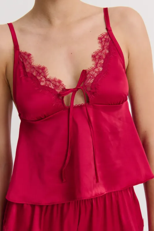 Sorrento Camisole Red sold by Kat The Label