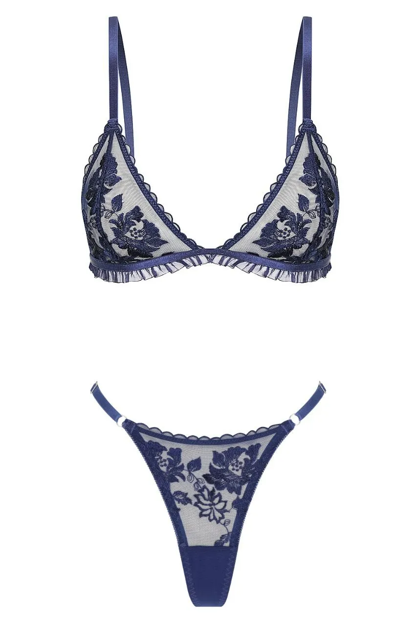Annabelle Bralette Set Sapphire sold by Kat The Label product image thumbnail 5