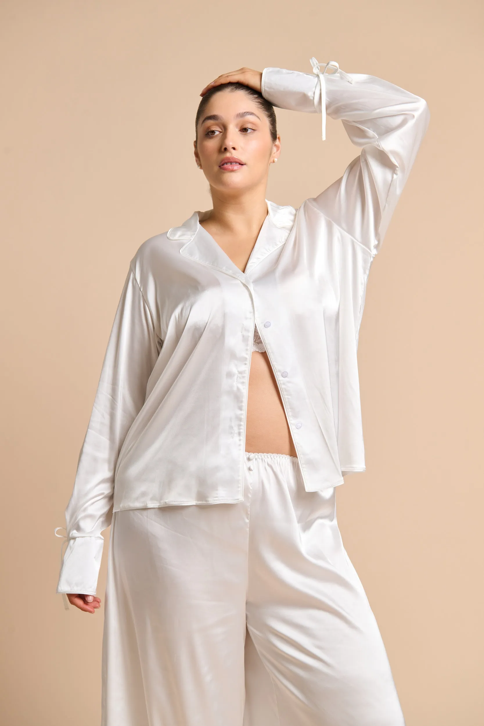 Matilda Long Sleeve Pant Set Ivory sold by Kat The Label product image thumbnail 3