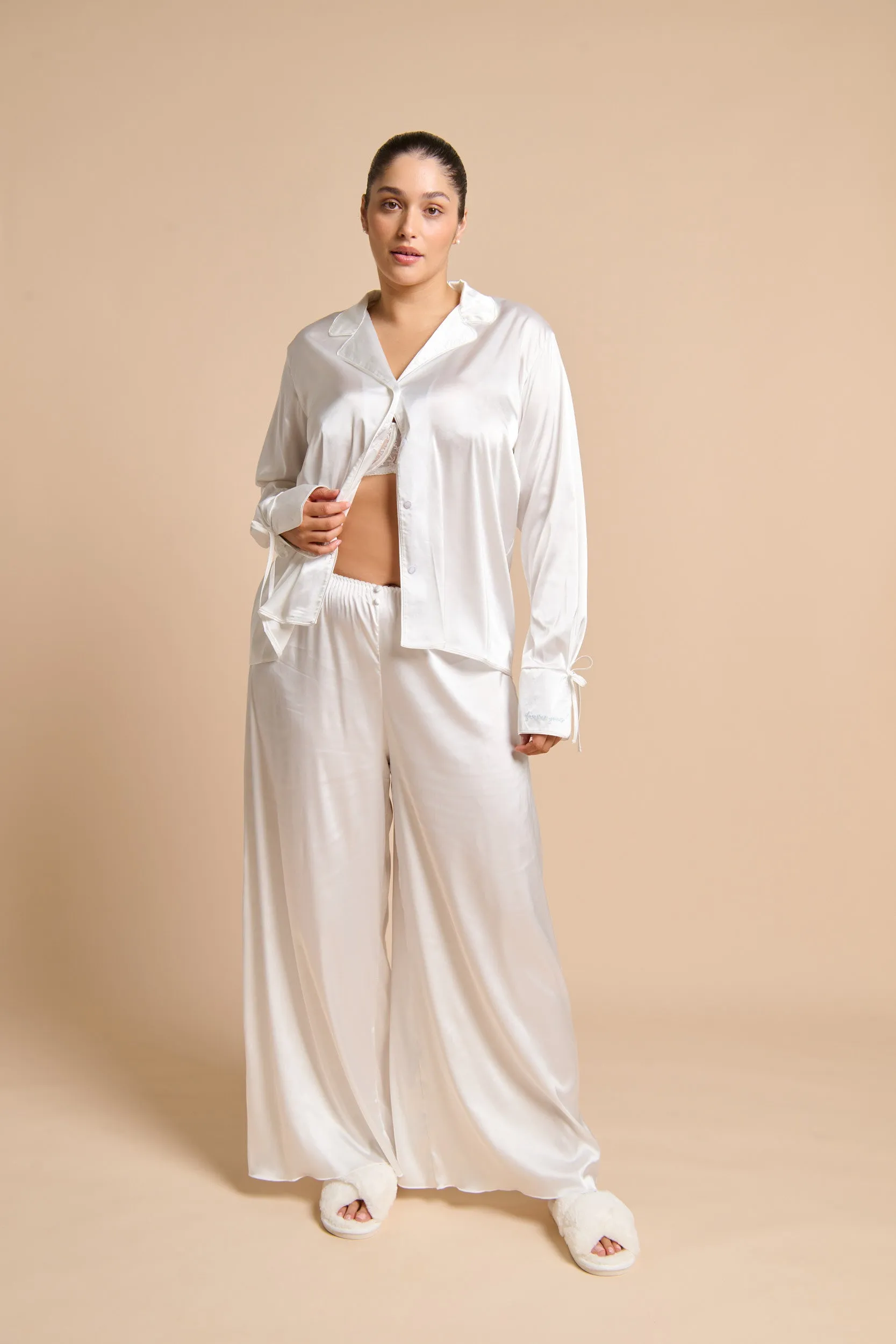 Matilda Long Sleeve Pant Set Ivory sold by Kat The Label product image thumbnail 4