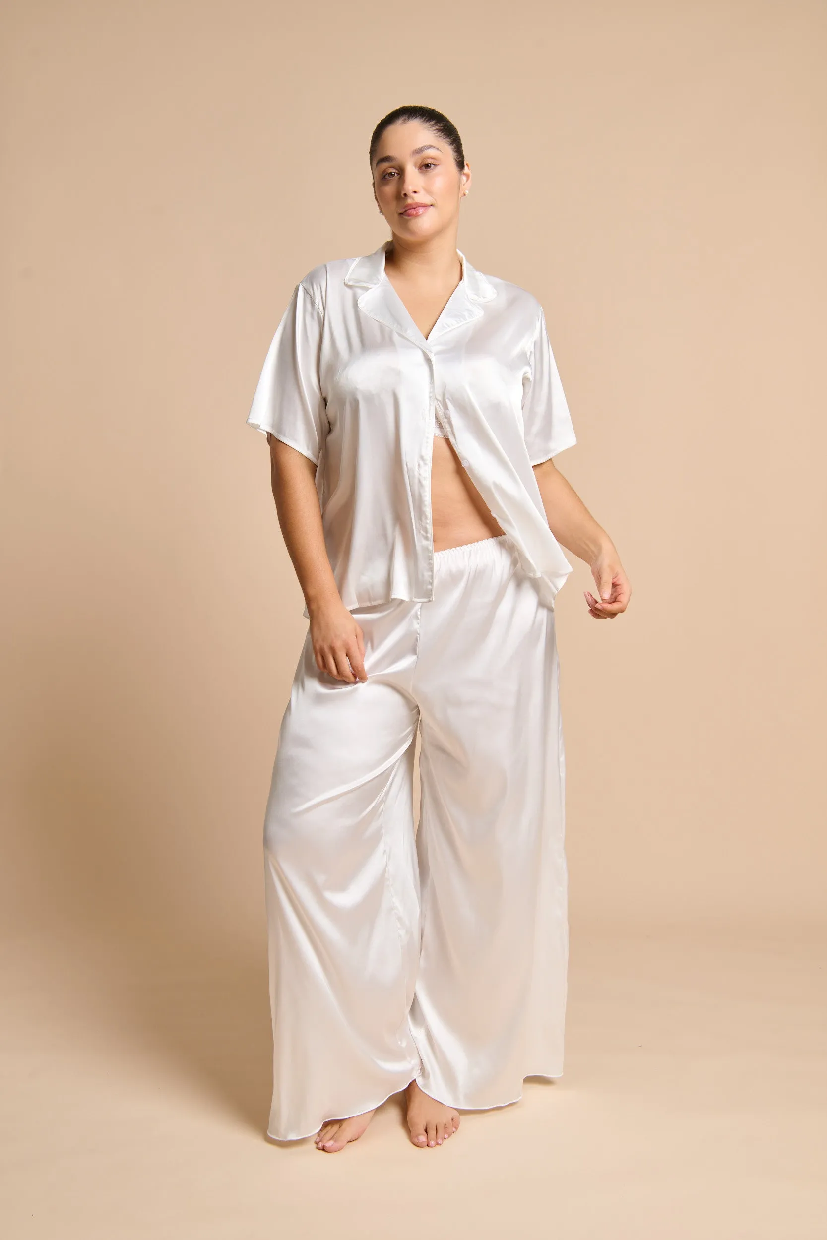 Matilda Sleep Pant Set Ivory sold by Kat The Label