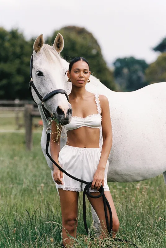 Stella Short Ivory sold by Kat The Label