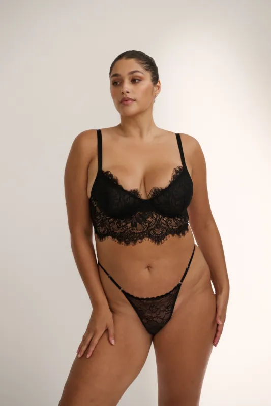 Monty Thong Set Black sold by Kat The Label