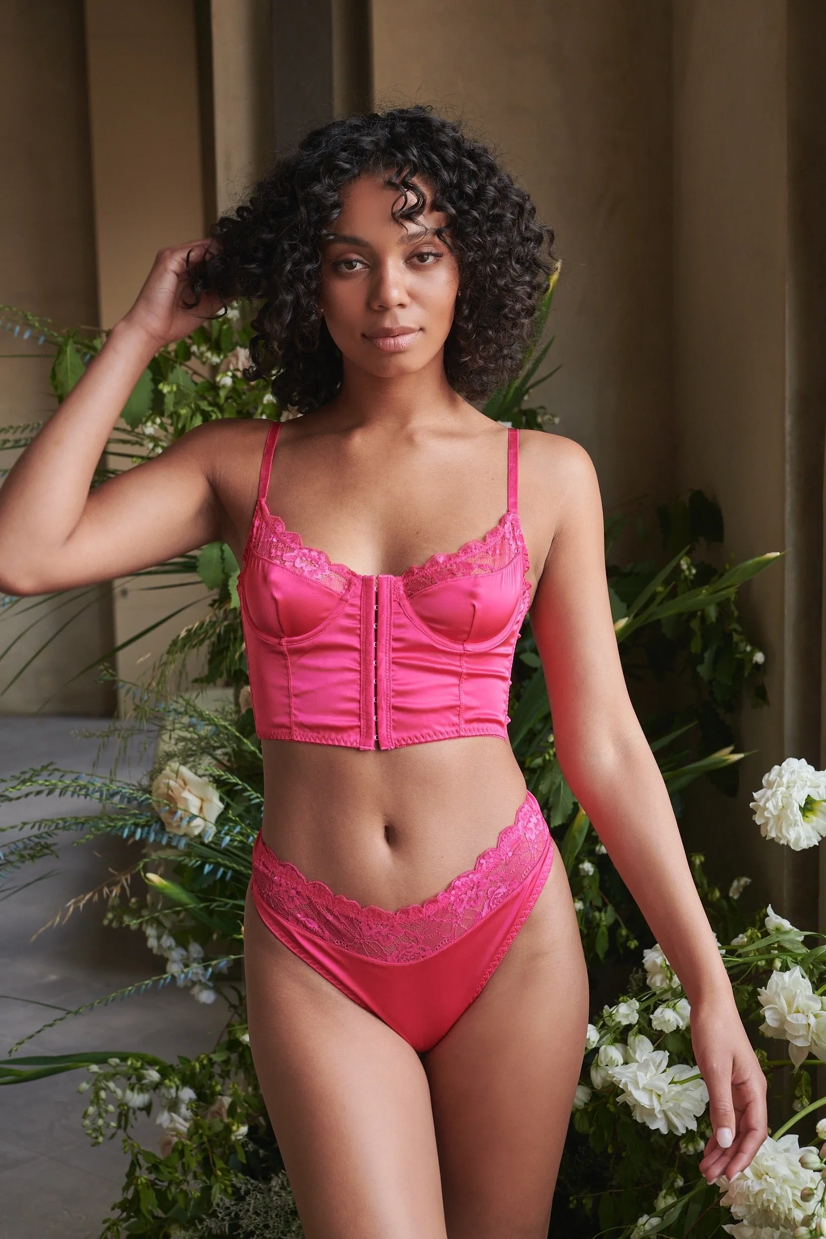 Bowie Bustier High Waist Set Hot Pink sold by Kat The Label product image thumbnail 5