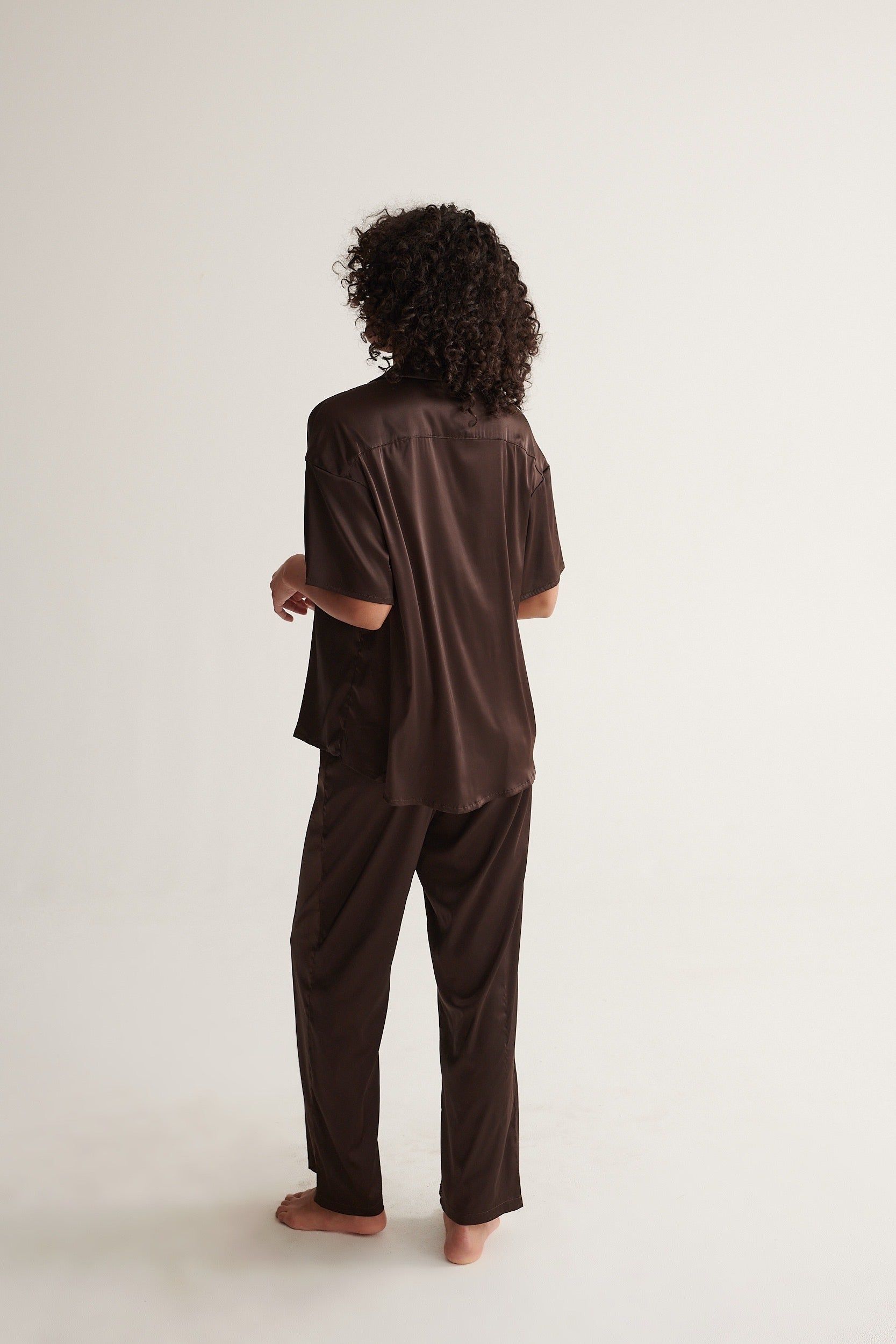 Celine Short Sleeve Pant Set Espresso sold by Kat The Label product image thumbnail 2