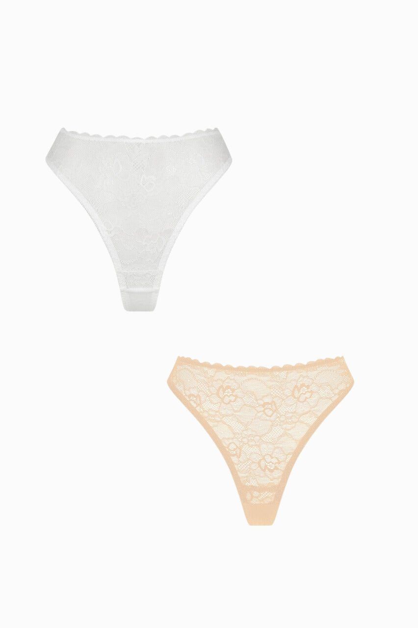 Maverick High Waist White Fawn 2 Pack sold by Kat The Label