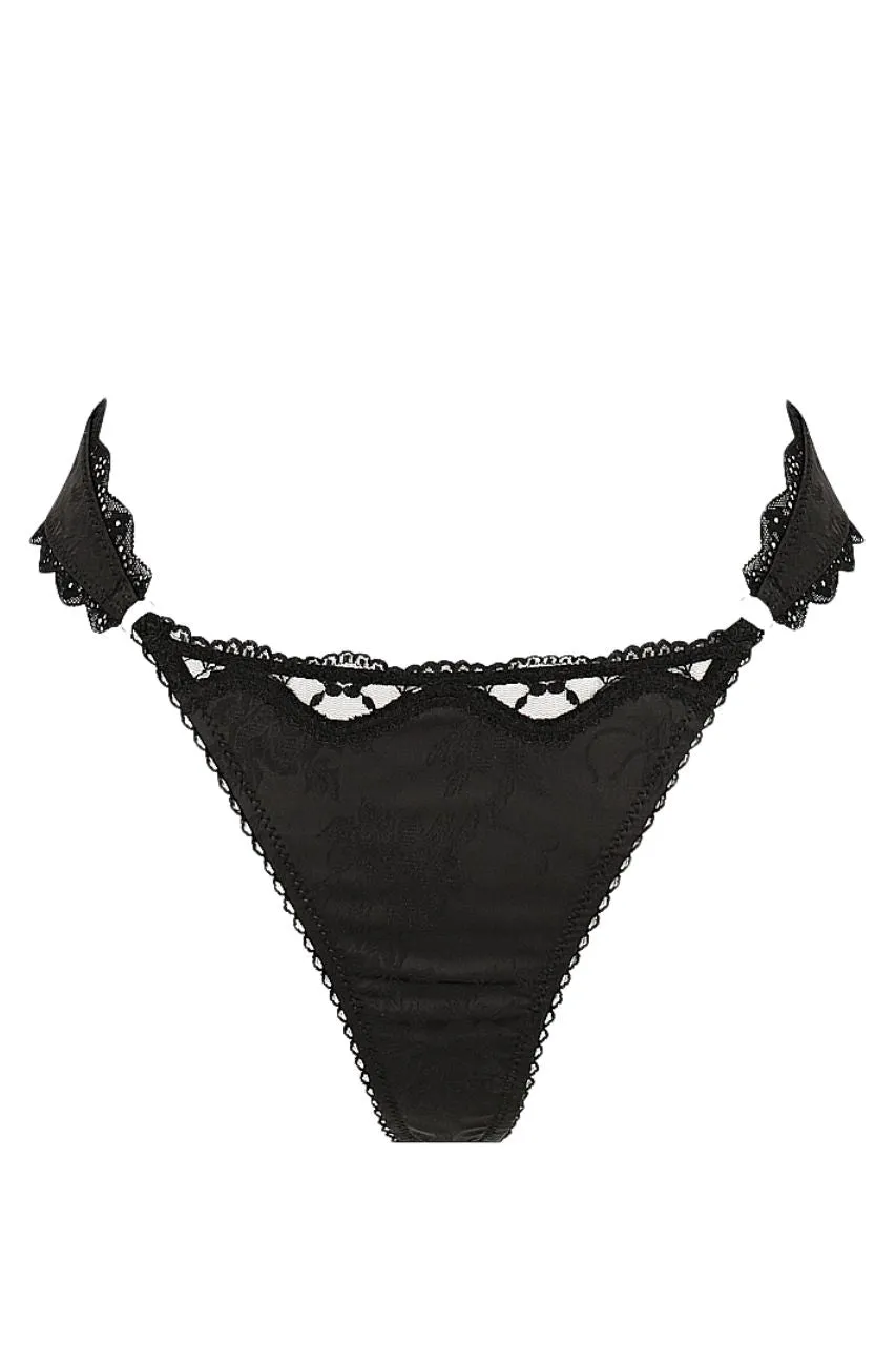 Priscilla Thong Black Jacquard sold by Kat The Label product image thumbnail 4