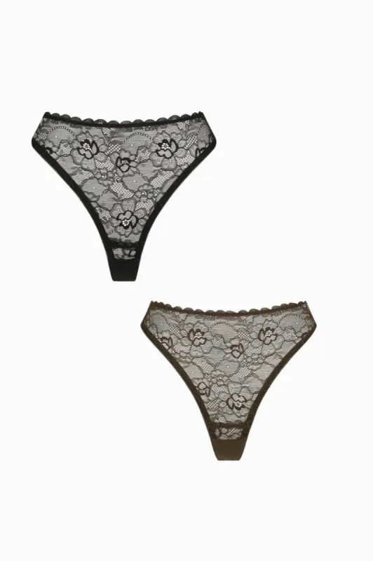 Maverick High Waist Black Espresso 2 Pack sold by Kat The Label