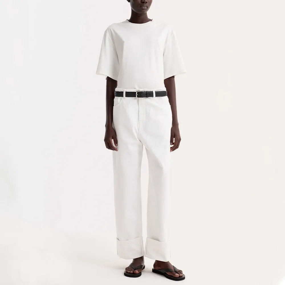 Rohe - Baggy Fit Turnup Jeans - Optical White sold by Merci product image thumbnail 2