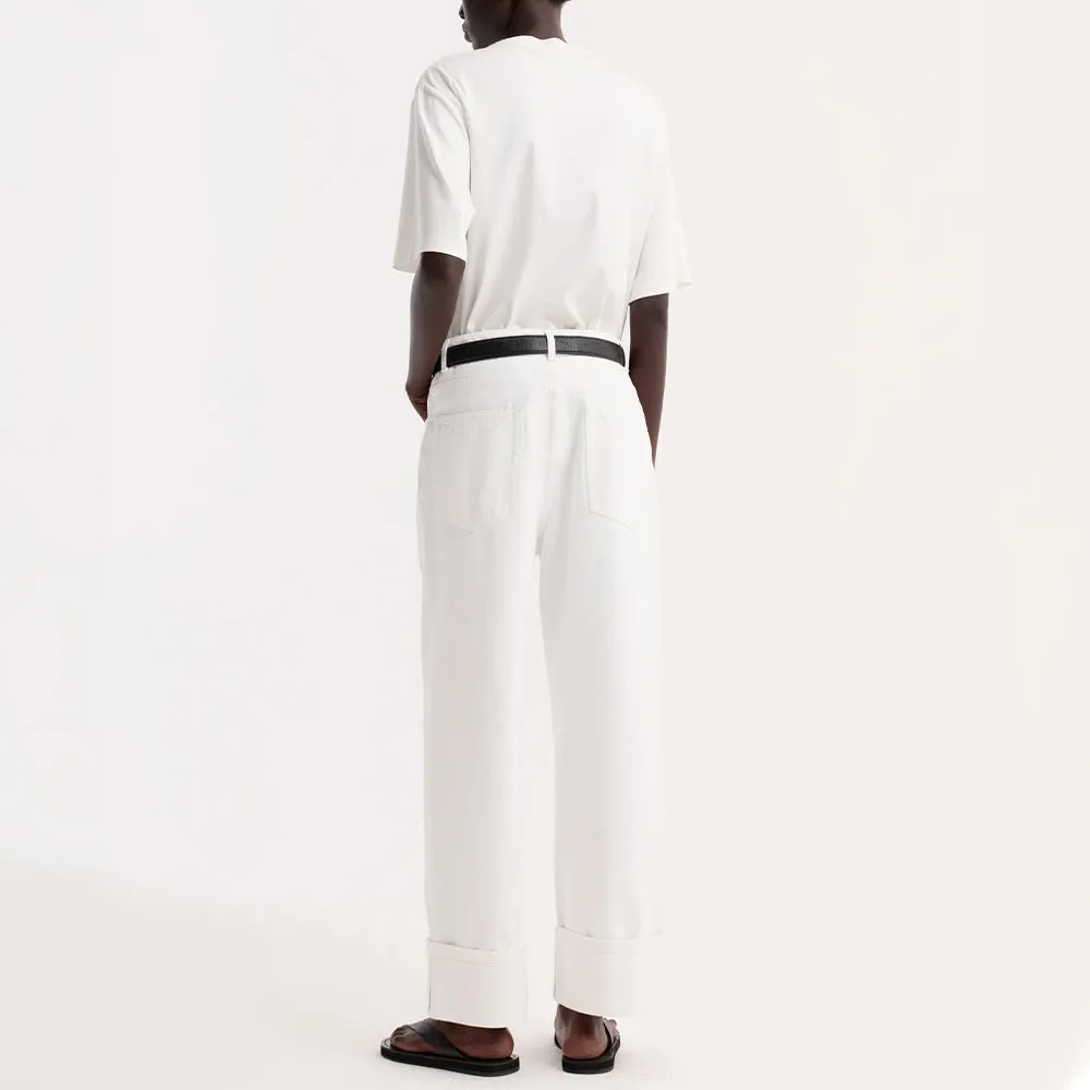 Rohe - Baggy Fit Turnup Jeans - Optical White sold by Merci product image thumbnail 4