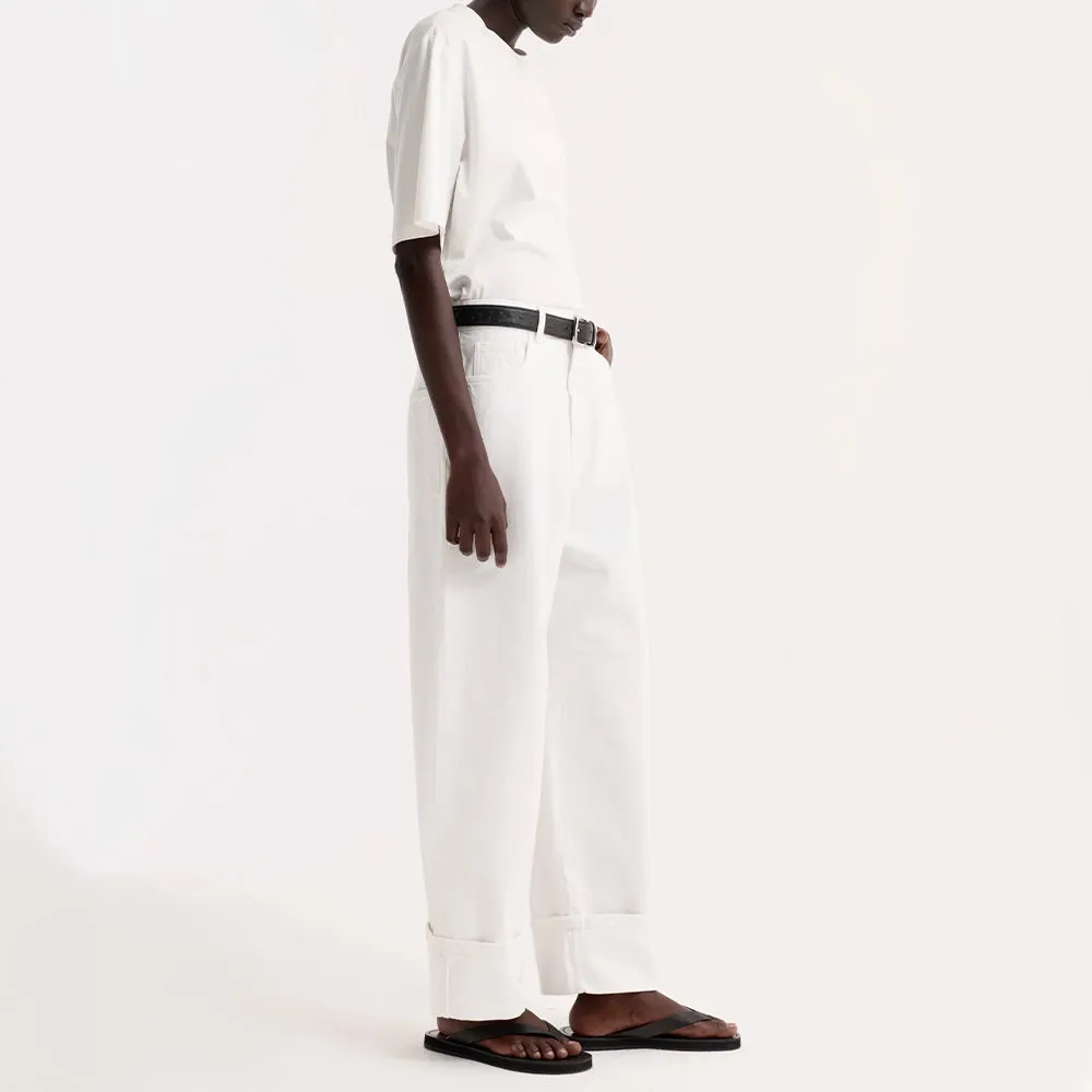 Rohe - Baggy Fit Turnup Jeans - Optical White sold by Merci product image thumbnail 3