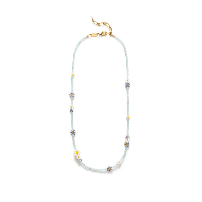 Anni Lu - Bluebell Bloom Necklace - Soft Blue made by Anni Lu