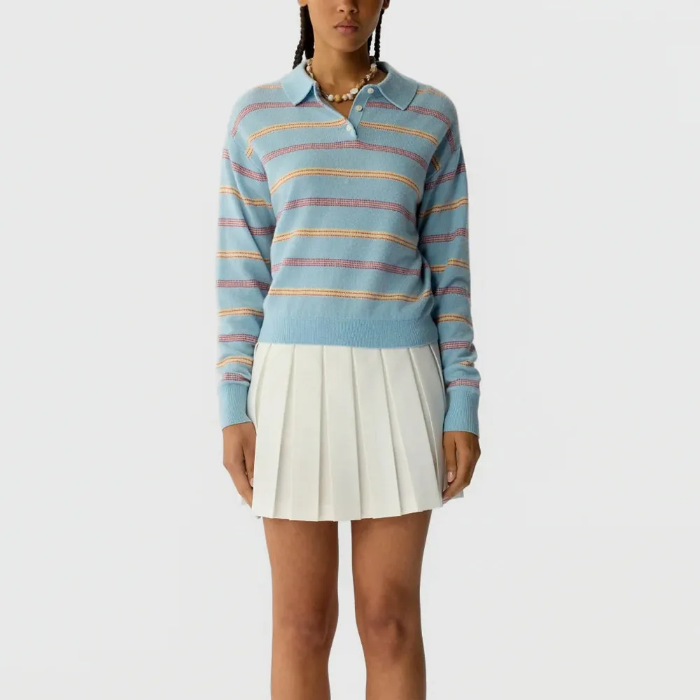 Guest In Residence - Striped Polo Shirt - Clear Sky sold by Merci product image thumbnail 2