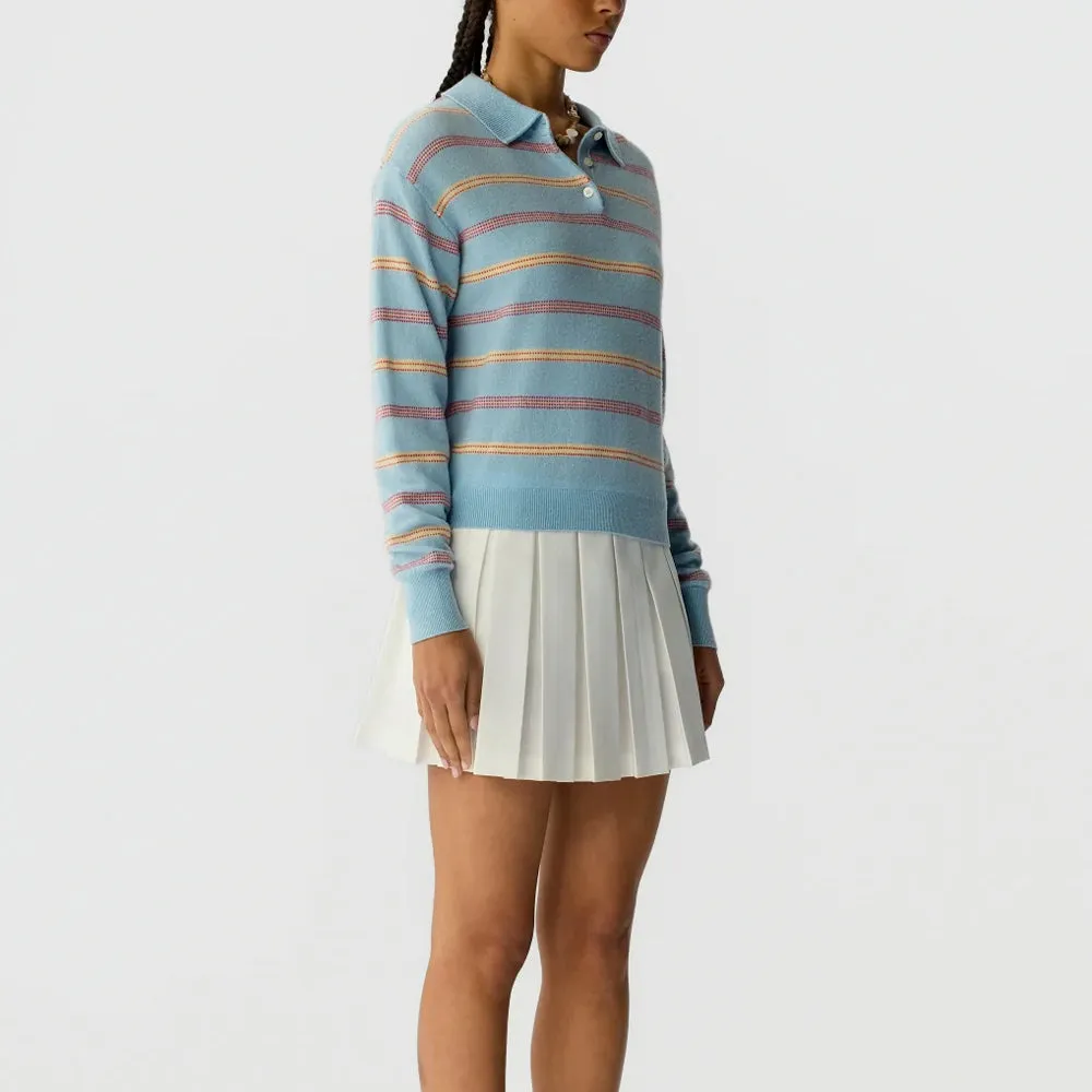 Guest In Residence - Striped Polo Shirt - Clear Sky sold by Merci product image thumbnail 3