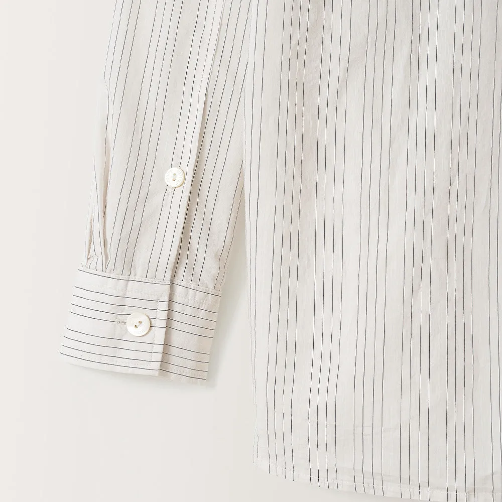 Nothing Written - Timon Striped Cotton Shirt - Ivory sold by Merci product image thumbnail 4
