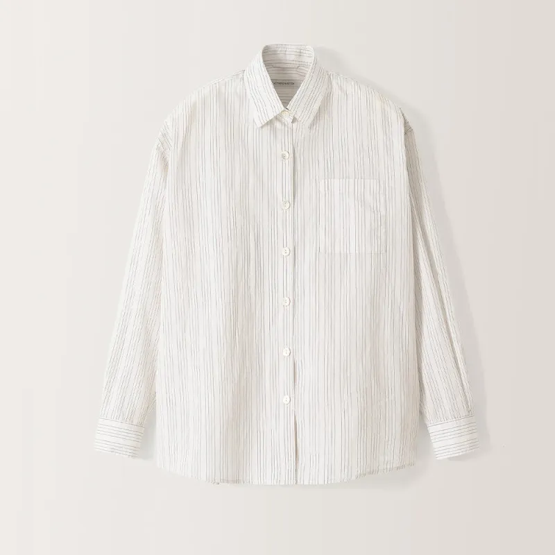 Nothing Written - Timon Striped Cotton Shirt - Ivory made by Nothing Written