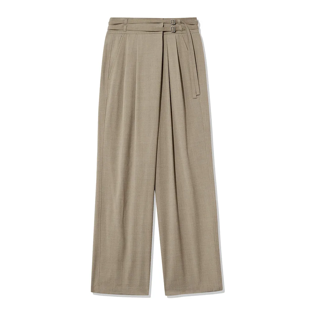 Le 17 septembre - Wide Panel Trousers - Brown sold by Merci