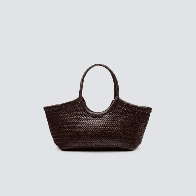 Dragon Diffusion - Large Nantucket Basket Bag - Dark Brown made by Dragon Diffusion
